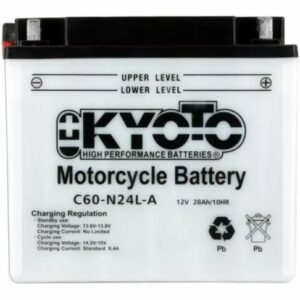 Batterie KYOTO Y60-N24L-A 12V 24Ah 280A +D DG  184 X 124 X 175 PACK