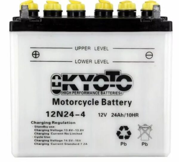 Batterie KYOTO 12N24-4 12V 24Ah 200A +G 184 X 124 X 179 PACK