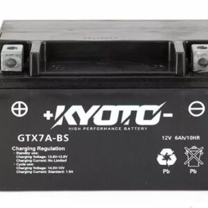 Batterie KYOTO YTX7A-BS  AGM 12V 6Ah 85A +G SLA 150 X 87 X 94 PRETE