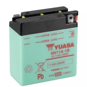 Batterie YUASA  6N11A-1B 6V 11Ah +D DD 122 X 62 X 131 SECHE