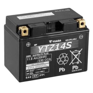Batterie YUASA YTZ14S AGM 12V 11h 230A+G SLA 150 X 87 X 110 +G PRETE
