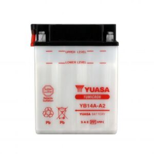 Batterie YUASA YB14-A2 12V 14Ah 190A DG +G 134 X 89 X X 166 SECHE