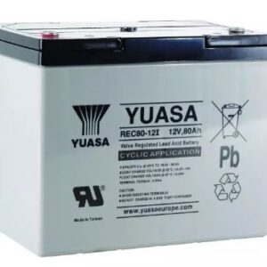 Batterie YUASA 12V 80Ah +G Pb DeepCycle REC80-12 259 x 168 x 212