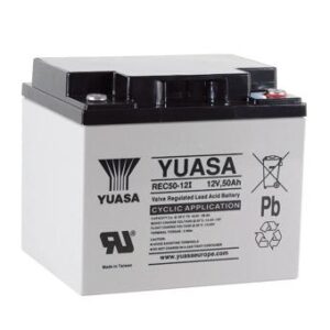 Batterie YUASA 12V 50Ah +G plomb étanche deep cycle   REC50-12  (1)