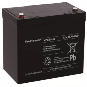 Batterie YUASA 12V 75Ah +G plomb étanche deep cycle  YPC75-12