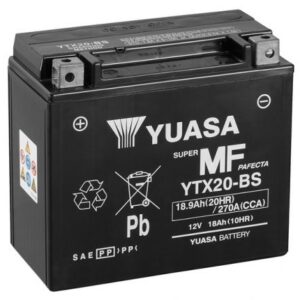 Batterie YUASA -YTX20-BS  AGM 12V 19Ah 270A +G 175 X 87 X 155 PACK