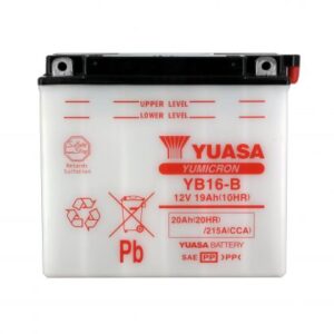 Batterie YUASA YB16-B 12V 19Ah 240A +G DD175 X 100 X 155 SECHE