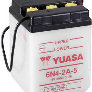 Batterie YUASA 6N4-2A-5  6V 4Ah +D DD  71 X 71 X 96 SECHE