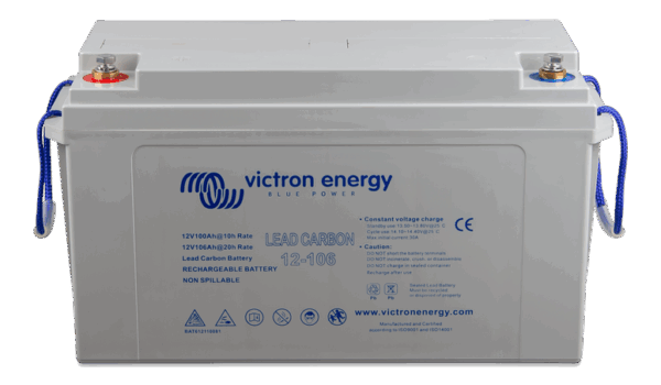 Batterie VICTRON Plomb Carbon 12V 106Ah +G  410 X 180 X 210