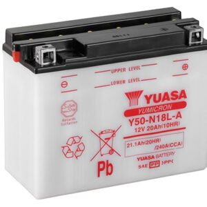 Batterie YUASA Y50-N18-ALA2 12V 20Ah 260A +D 206 X 91 X 165 SECHE