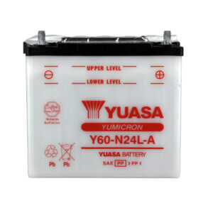 Batterie YUASA Y60-N24L-A 12V 24Ah 280A +D DG  184 X 124 X 175 SECHE