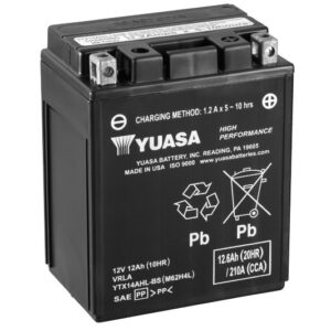 Batterie YUASA YTX14AHL-BS AGM 12V 12Ah 210A +D 134 X 89 CX 166 PACK