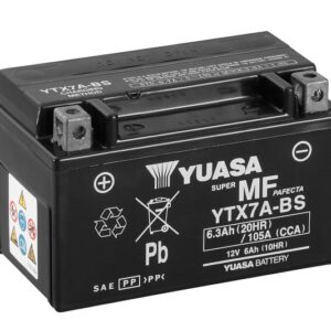 Batterie YUASA YTX7A  AGM SLA 12V 6Ah 85A +G 150 X 87 X 94 PRETE