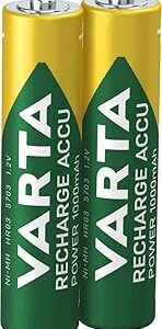 Blister 2 piles rechargeables VARTA 1000mAh AAA