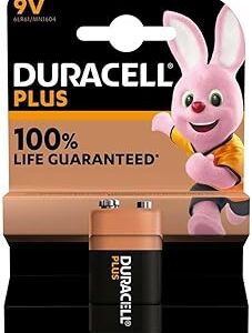 Pile DURACELL 100% Plus alcaline 9V x 1