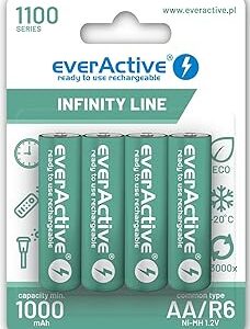 Batteries rechargeable EVERACTIVE R06/AA 2000mah