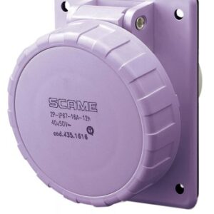 Socle femelle étanche moulinet électrique 2P 12/24v 16A IP67