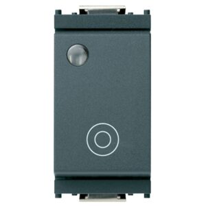 Poussoir VIMAR idea 10A 1P NO avec symbole et voyant gris