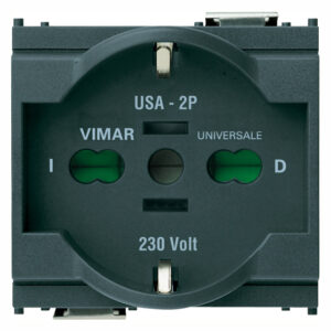 Prise VIMAR 2P+T 16A 250v Universelle grise