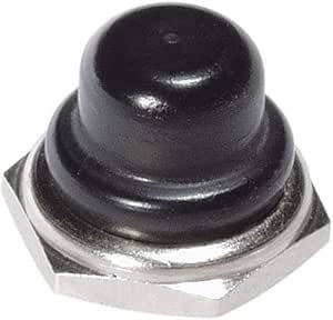 Capuchon caoutchouc APEM + rondelle nickelé et noir pour poussoir