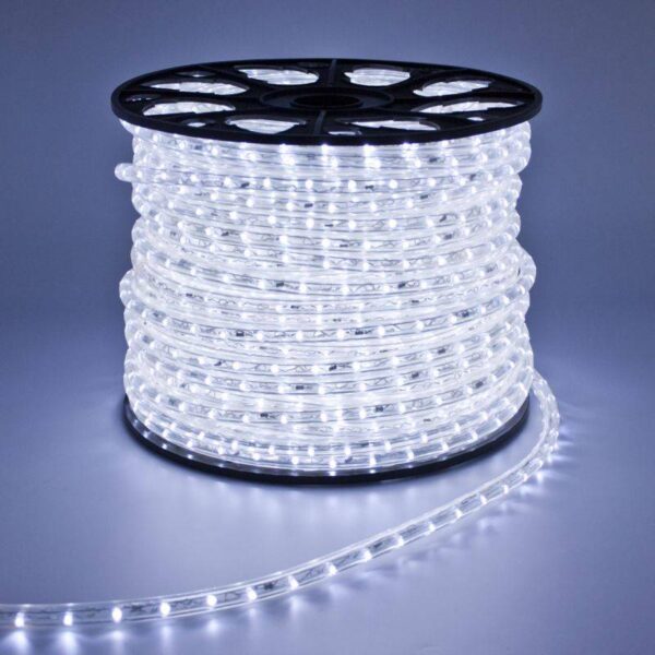 Serpent lumineux à lampes 220v D13mm Blanc ch (90m) IP44