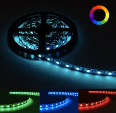 Bande étanche LED 24v L5m x 1cm rouge/vert/bleu (60leds/m) IP68