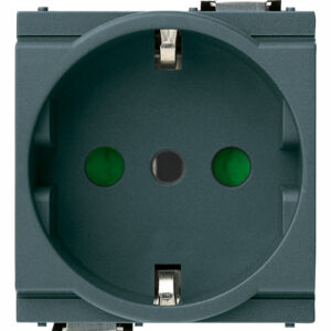 Prise VIMAR 2P+T 16A 250v Europe étroite gris