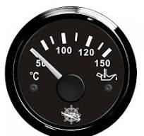 Indicateur T° huile SAN GIORGIO 12v 50-150° noir/noir
