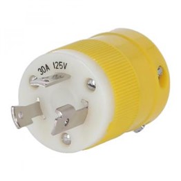 Fiche mâle MARINCO 32/50A 125/230V 2P+T plastique jaune ***