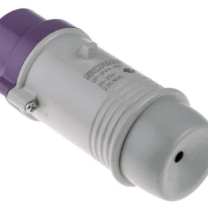 Fiche mâle MENNEKES 32A 24v 2P plastique violet