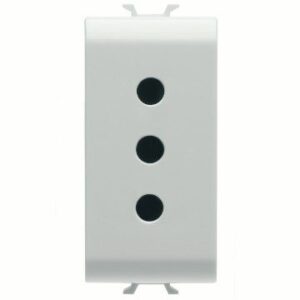 Prise GEWISS 2P+T 10a 250v Italie / Allemand blanc
