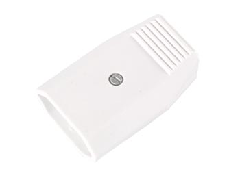 Fiche femelle 6A 2P blanche