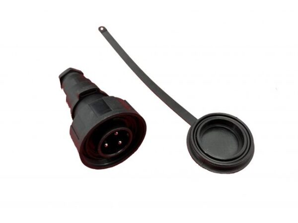 Fiche mâle de pont PHILIPPI 10A 3P plastique noire IP68