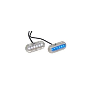 Projecteur sous-marin 6 LED bleu 12v 18w D110mm