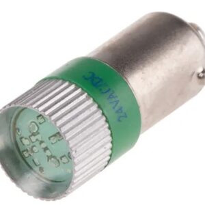 Voyant D22/P18mm lampe 12/24v ba9s vert