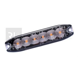 Feu de pénétration orange extra plat 6 leds 12/24v IP67