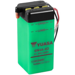 Batterie YUASA 6N4A-4D 6V 4.2Ah +G DG  61 X 57 X 131 SECHE