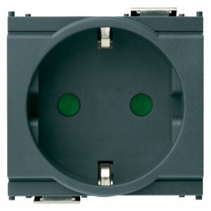 Prise VIMAR SICURY 2P+T 16A allemand gris 16208
