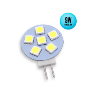 Lampe 6 leds 10/30v G4 blanc ch D25mm fixation latérale