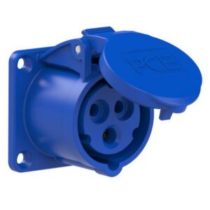 Prise femelle CEE, Bleu, 3P, 4mm², 16A, IP54, 230v