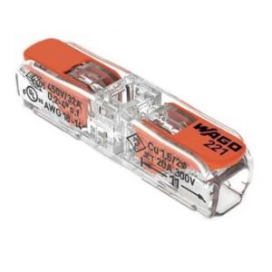 Connecteur WAGO transparent 2 entrées en lignes S221-2411