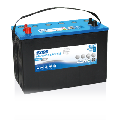 Batterie EXIDE EP900 AGM DUAL 12V 100Ah 900A +G 330 X 173 X 240
