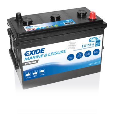 Batterie EXIDE Vintage 6V 165Ah 900A +/- EU165-6 330 X 174 X 234