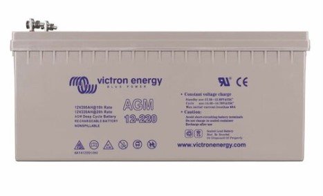 Batterie VICTRON 12V 220Ah 1200A +D DeepCycle AGM (M8) 522 X 238 X240