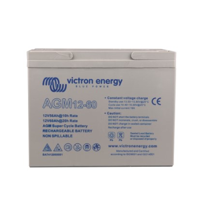 Batterie VICTRON 12V 60Ah 280A Super Cycle AGM (M6) 224 X 135 X 178