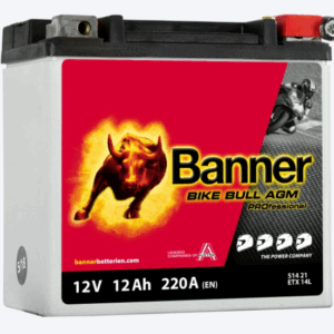 Batterie BANNER ETX14L AGM 12V 12Ah +D 220A 150 X 90 X 145