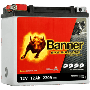 Batterie BANNER ETX14 AGM 12V 12Ah 220A +G 150 X 88 X 145