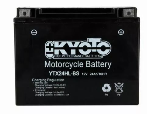 Batterie KYOTO YTX24HL-BS AGM 12V 21A 350A +D  205 X 87 X 162 PACK