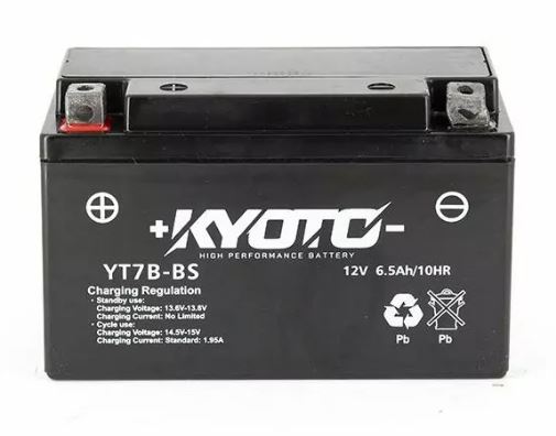 Batterie KYOTO YT7B-BS AGM 12V 6Ah 85A +G-SLA 150 X 65 X 93 PRETE