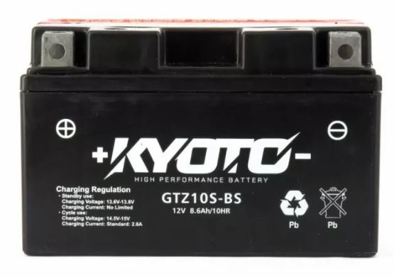 Batterie KYOTO YTZ10S-BS AGM 12V 8.6Ah 190A +G SLA 150 X 87 X 93 PACK